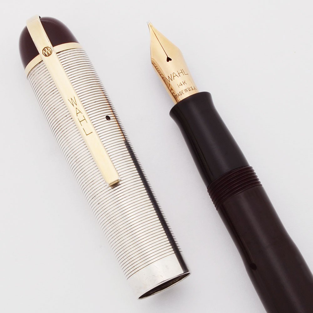 Eversharp Skyline Fountain Pen (Rare) - Dubonnet Red w Grooved